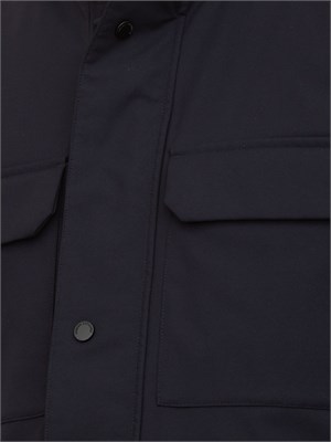 Giacca field blu Armani Exchange in tessuto stretch in UOMO