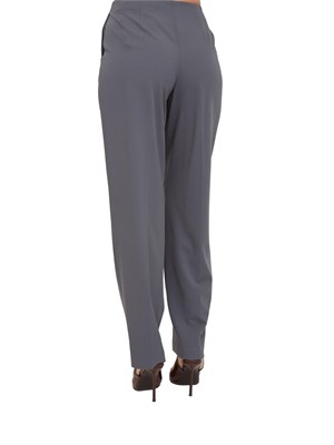 Pantaloni Armani Exchange in tessuto fluido grigio con pinces in DONNA