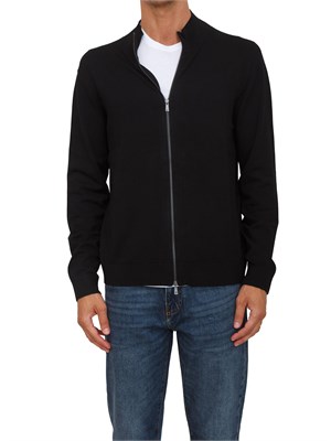 Cardigan con zip nero Armani Exchange in UOMO