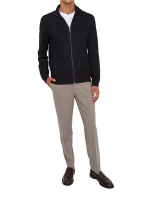 Cardigan con zip blu Armani Exchange in UOMO