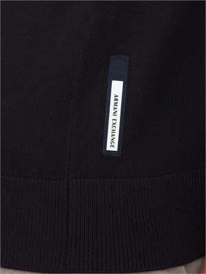 Cardigan con zip blu Armani Exchange in UOMO