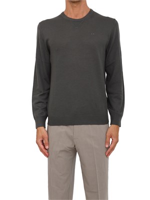 Maglione girocollo verde Armani Exchange in lana vergine in UOMO