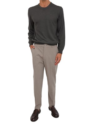 Maglione girocollo verde Armani Exchange in lana vergine in UOMO
