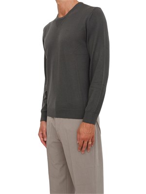 Maglione girocollo verde Armani Exchange in lana vergine in UOMO