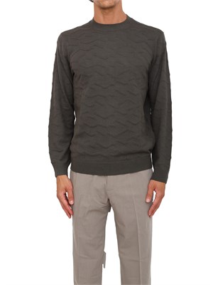 Maglione verde Armani Exchange texture ondulata in UOMO