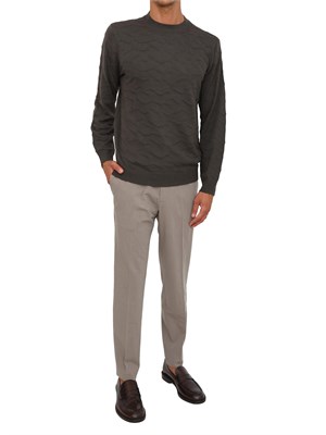 Maglione verde Armani Exchange texture ondulata in UOMO