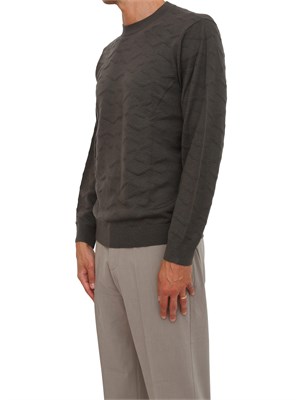 Maglione verde Armani Exchange texture ondulata in UOMO