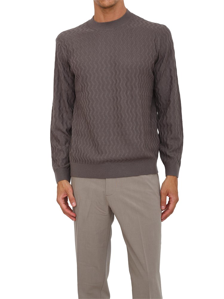 Maglione grigio Armani Exchange texture ondulata