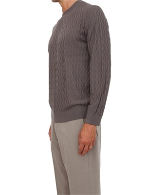 Maglione grigio Armani Exchange texture ondulata in UOMO
