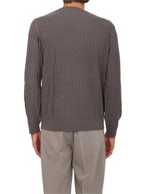 Maglione grigio Armani Exchange texture ondulata in UOMO