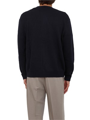 Cardigan blu Armani Exchange in lana e cotone in UOMO