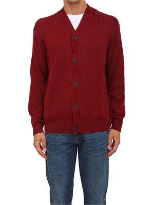 Cardigan bordeaux Armani Exchange in lana e cotone in UOMO