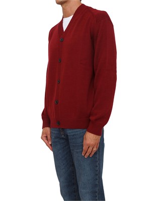 Cardigan bordeaux Armani Exchange in lana e cotone in UOMO