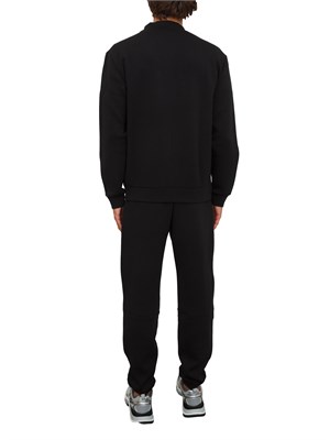 Tuta sportiva nero EA7 Premium Shield in misto viscosa stretch in UOMO