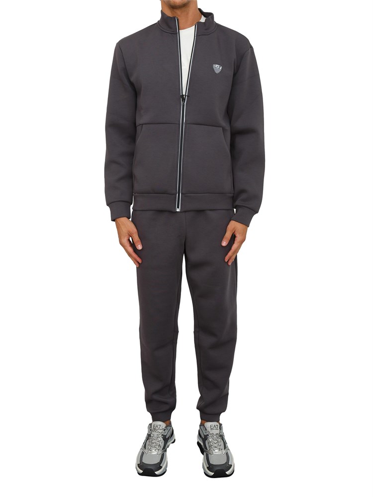 Tuta sportiva grigio EA7 Premium Shield in misto viscosa stretch