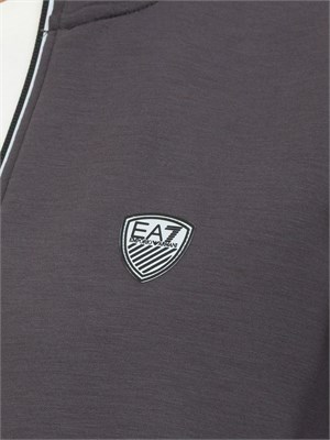 Tuta sportiva grigio EA7 Premium Shield in misto viscosa stretch in UOMO