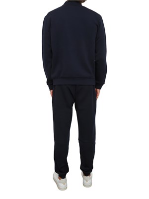Tuta sportiva blu EA7 Premium Shield in misto viscosa stretch in UOMO