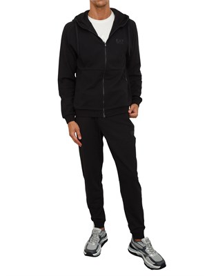 Tuta sportiva nero EA7 Dynamic Athlete in tessuto tecnico Natural VENTUS7 in UOMO