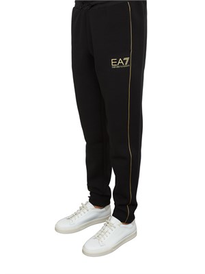 Pantaloni jogger NERO ea7 Gold Label in misto viscosa in UOMO