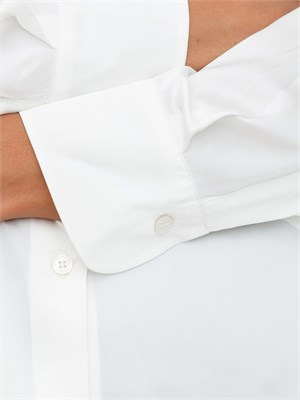 Camicia manica lunga Emme Marella in tessuto effetto seta bianco in DONNA