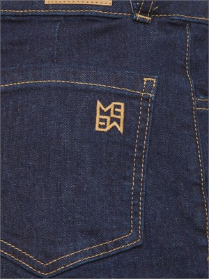 Jeans stretch blu scuro Emme Marella con fit dritto e orlo impunturato in DONNA