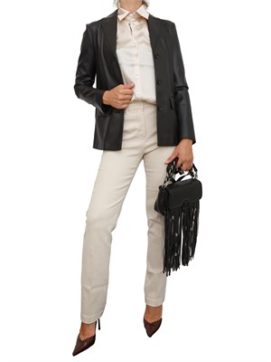 Camicia Marella in raso di misto seta cipria in DONNA