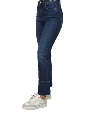 Jeans denim scuro iBlues con risvolto alto in fondo in DONNA