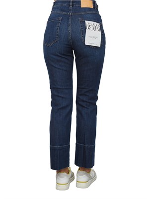 Jeans denim scuro iBlues con risvolto alto in fondo in DONNA