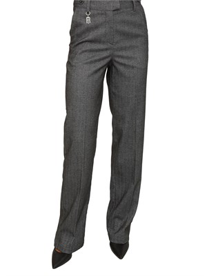 Pantalone donna Fracomina in tessuto spigato grigio in DONNA