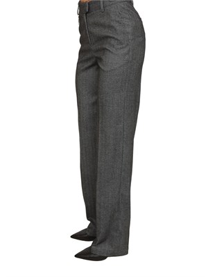 Pantalone donna Fracomina in tessuto spigato grigio in DONNA