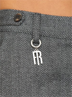 Pantalone donna Fracomina in tessuto spigato grigio in DONNA