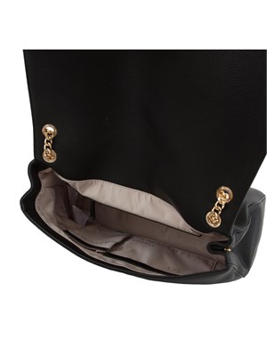 Borsa a spalla 'Brera' Twinset con logo lettering in ecopelle nera in DONNA