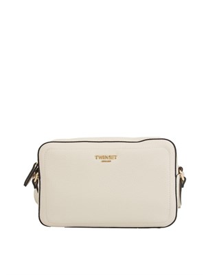 Borsa a tracolla Twinset in ecopelle beige in DONNA