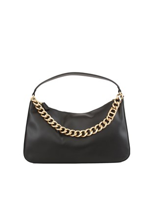 Borsa media 'Liliane' Twinset in pelle liscia nera in DONNA