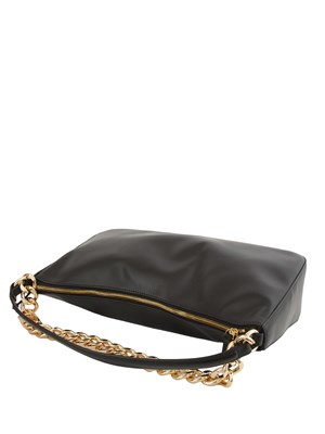 Borsa media 'Liliane' Twinset in pelle liscia nera in DONNA