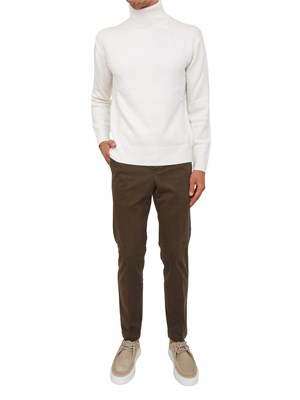 Pantaloni uomo PT Torino in gabardina di cotone marrone in UOMO