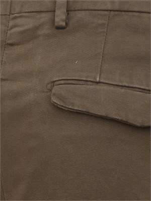 Pantaloni uomo PT Torino in gabardina di cotone marrone in UOMO