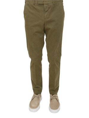 Pantaloni uomo PT Torino in gabardina di cotone verde in UOMO
