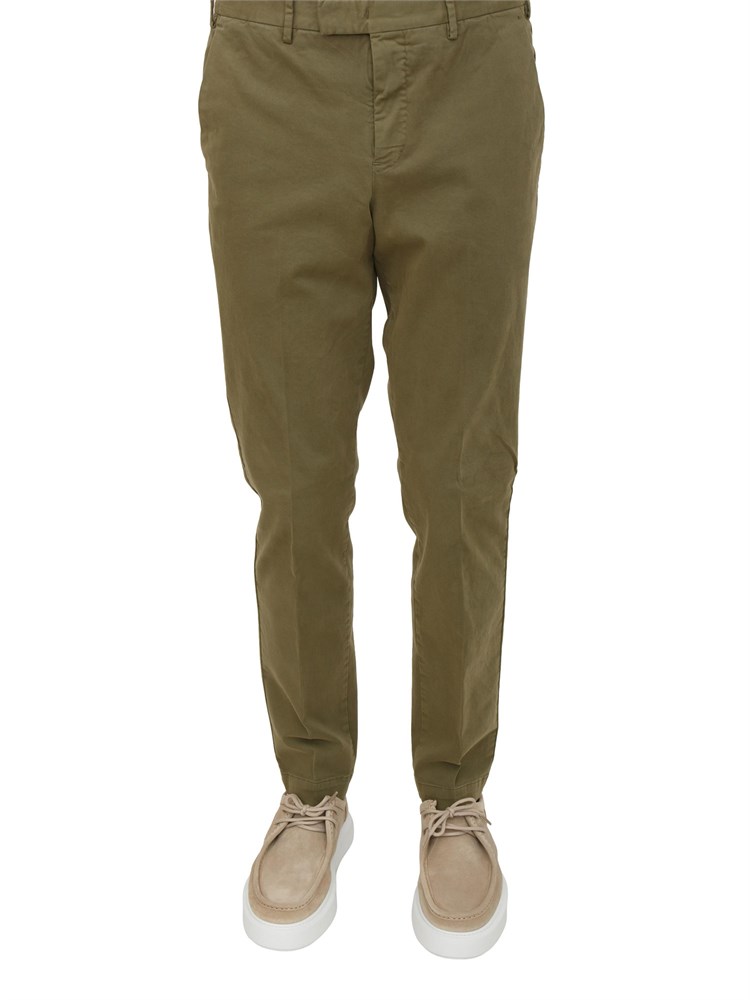 Pantaloni uomo PT Torino in gabardina di cotone verde