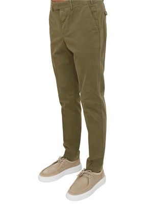Pantaloni uomo PT Torino in gabardina di cotone verde in UOMO