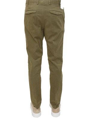 Pantaloni uomo PT Torino in gabardina di cotone verde in UOMO
