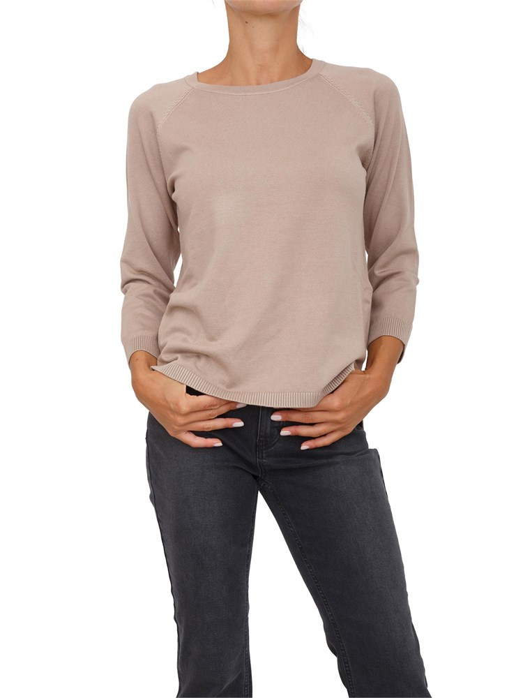 Maglia Emme Marella con maniche raglan in viscosa stretch beige