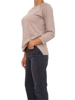 Maglia Emme Marella con maniche raglan in viscosa stretch beige in DONNA