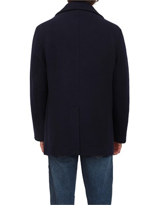 Cappotto doppiopetto blu Peuterey con pettorina staccabile in UOMO