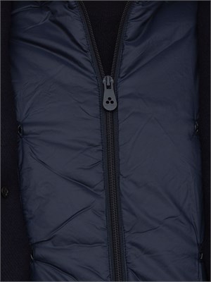 Cappotto doppiopetto blu Peuterey con pettorina staccabile in UOMO