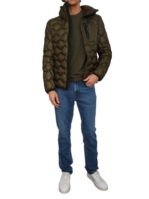 Piumino WeiWei KJ BMAT Peuterey uomo in piuma d'oca e nylon verde in UOMO