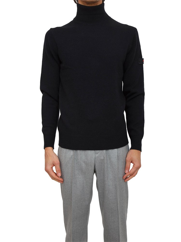 Maglia a collo alto Peline 02 Peuterey uomo in misto lana yak blu