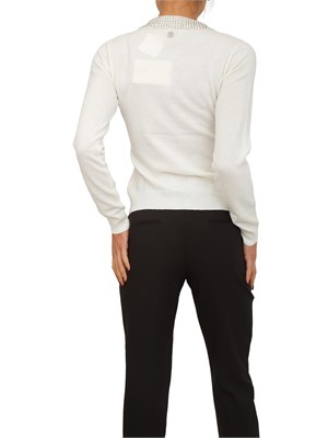 Maglia polo Fracomina in cashmere e lana bianca in DONNA