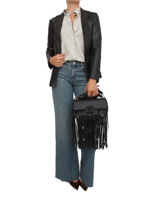 Camicia Marella in twill di misto viscosa lavato con righe color salvia in DONNA