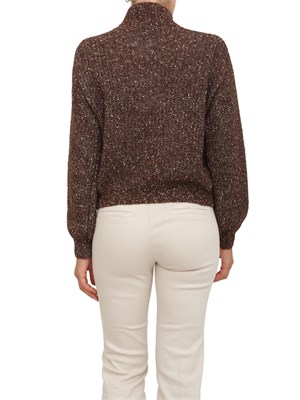 Maglia Marella in mohair e alpaca marrone melange in DONNA